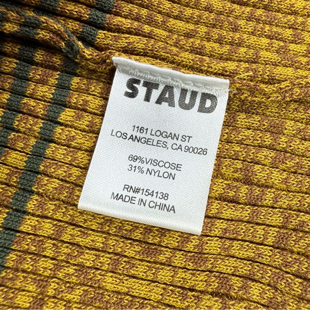 STAUD Multicolor Ribbed Button-Front Midi Dress i… - image 7